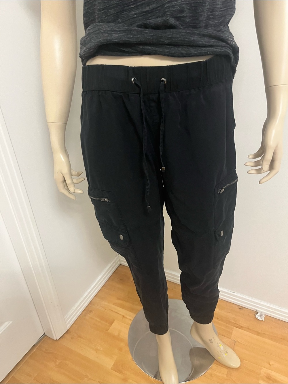 Banana Republic Black Cargo Jogger Pants with Drawstring